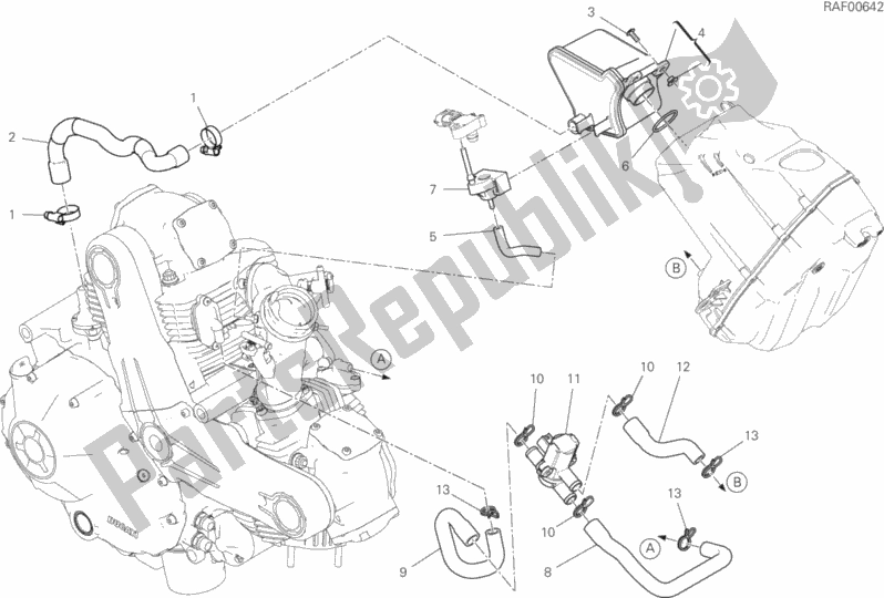 Tutte le parti per il Sistema Di Aria Secondaria del Ducati Scrambler Icon USA 803 2020